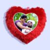 Personalized Valentines day Photo Pillow | Red Heart