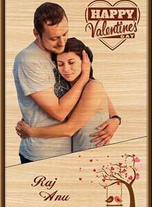 Personalized Valentine day Gift | Photo Print on Wood | Photo frame Design 17