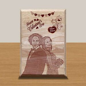 Personalized Wooden Photo Art Frame | Wooden Gifts | Happy Valentine's Day Design 14